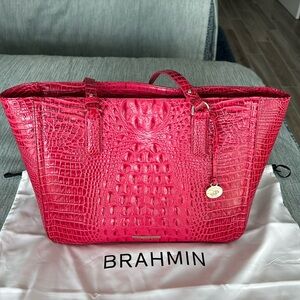 Brahmin Ashlee Tote Bag-Sweetheart Ombré Melbourne Magenta & Veronica Wallet